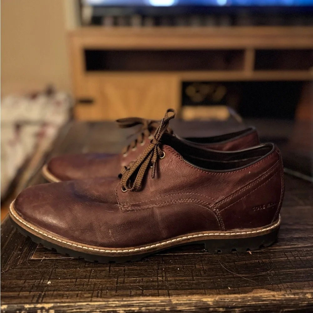 Cole Haan Men’s Grand Atlantic Oxford Shoes British Tan Leather Size 10 M